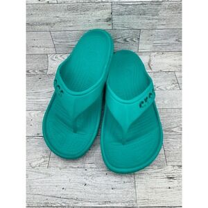 Crocs Athens Flip Flop Sandals Teal Green Mens 6 Womens 8 11999 Croslite Thong